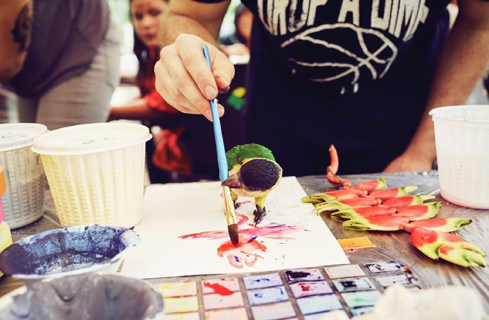 Kinder KunstWorkshop in Ecuador