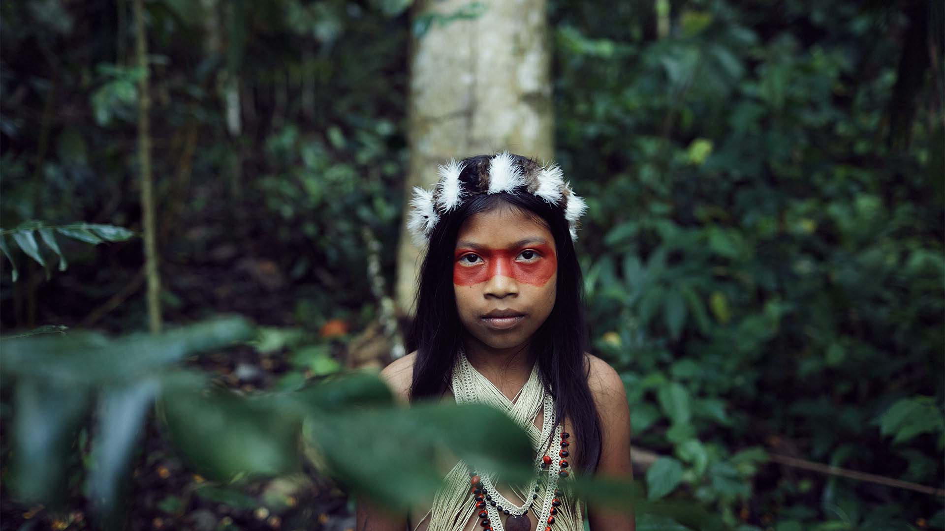 Kind des Amazonas-Regenwalds Ecuador