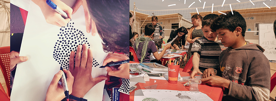 Kinder im Workshop für UNHIDE Irak