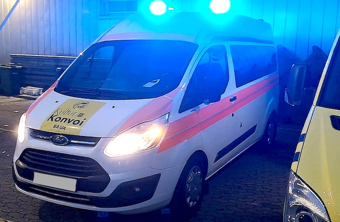 Krankenwagen im Einsatz in der Ukraine